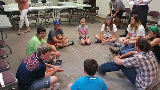 Mitchell County students participate in a career exploration activity