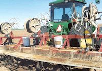 Dripline injector rig and spools