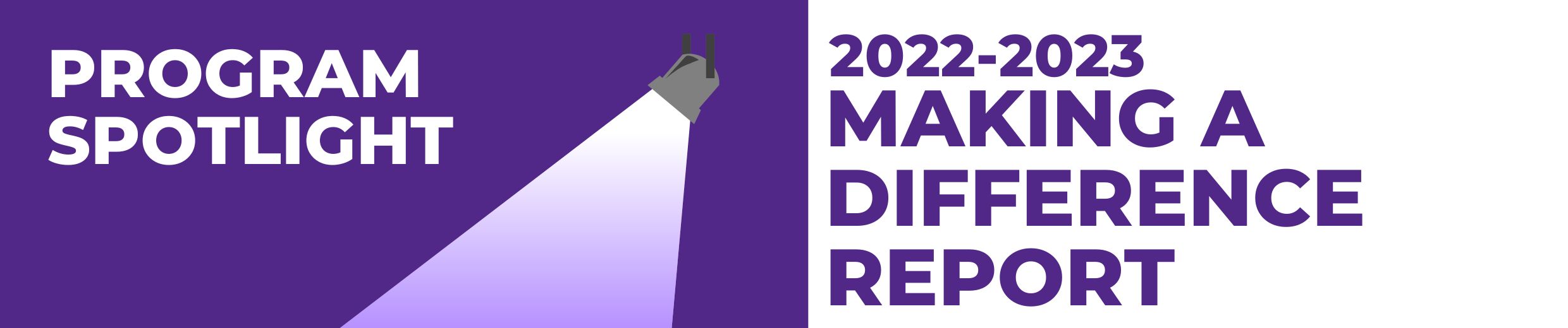 Program Spotlight: 2022-2023 Making a Difference Report