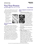 vary protein fact sheet
