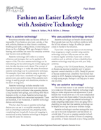 fashion an easier lifestyle fact sheet