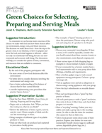 green choices leaders guide
