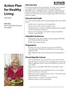 Action Plan for Healthy Living Leaders Guide