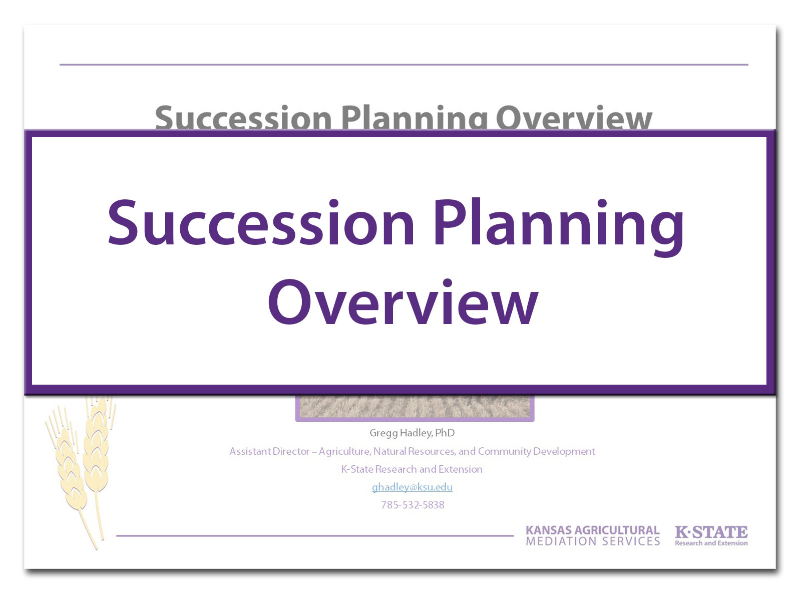 Succession Basics Presentations