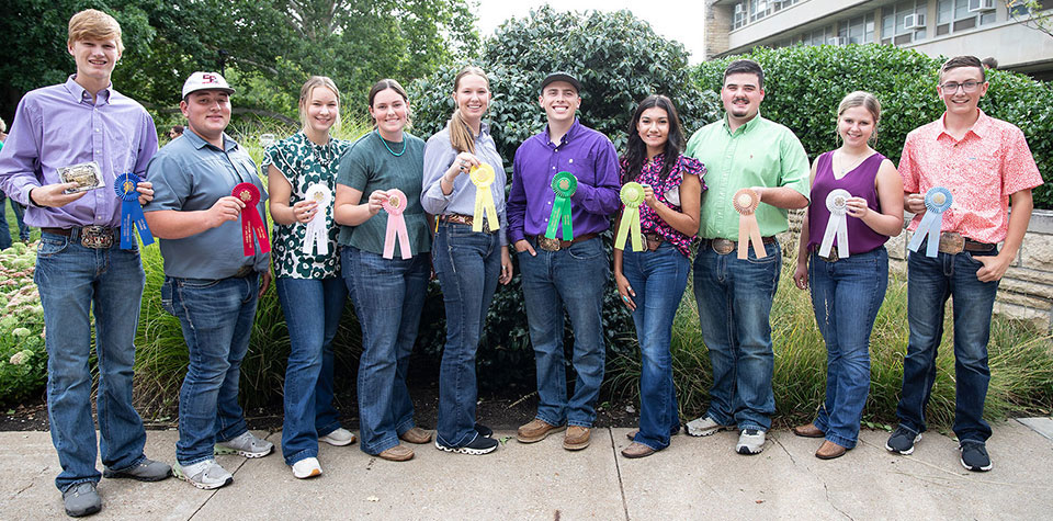 Ten youth lined up, winners of 2024 4-H Livestock Sweepstakes Ten youth lined up, winners of 2024 4-H Livestock Sweepstakes