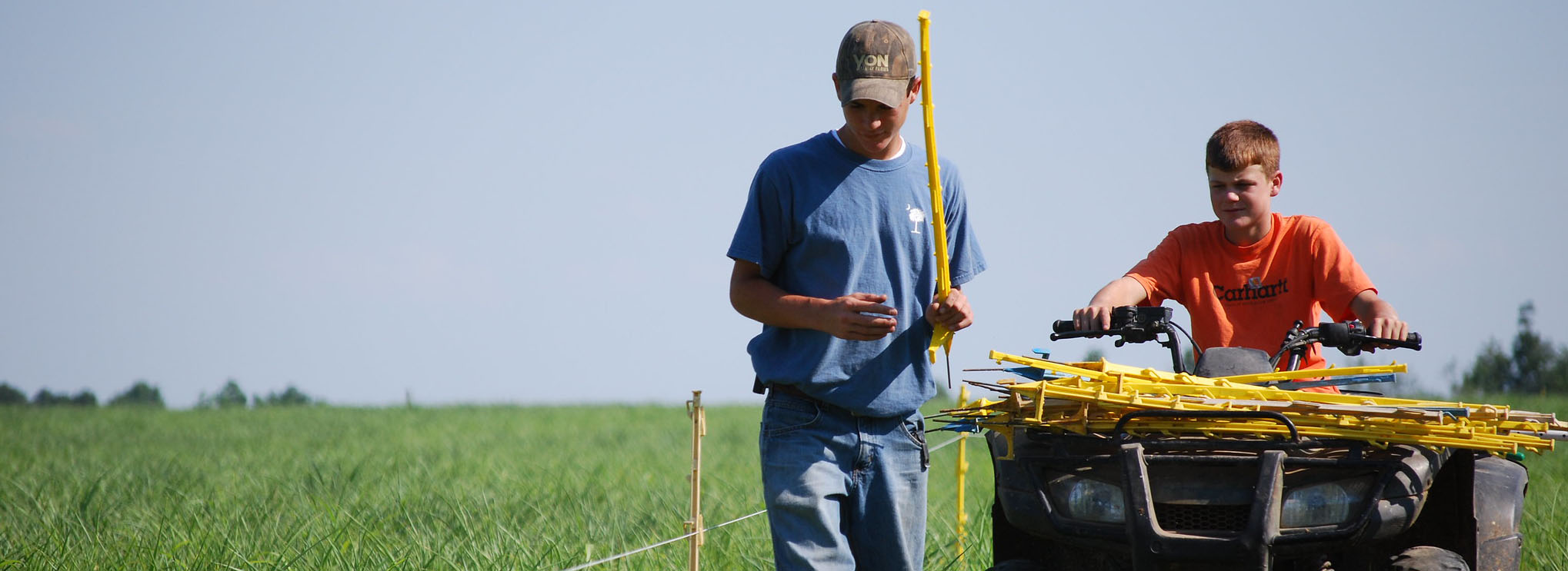 Farm kids working. Farm kids working.