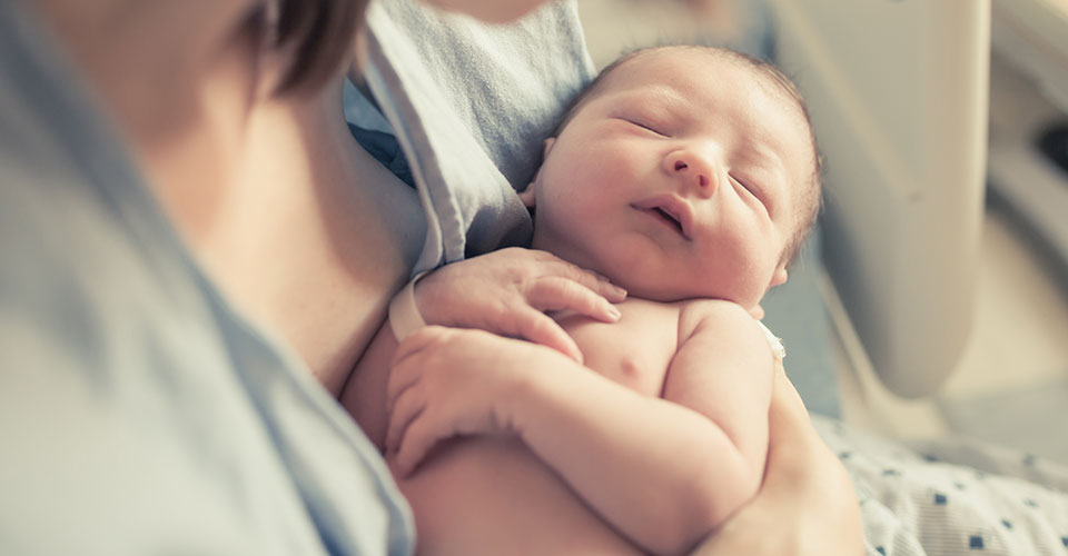 newborn baby cradled in mother's arms newborn baby cradled in mother's arms