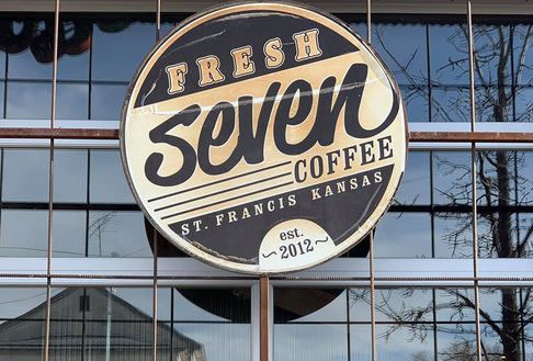Logo, Fresh Seven Coffee, St. Francis, Kansas