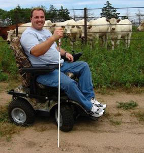 Man in wheelchair, Bret Fitzpatrick