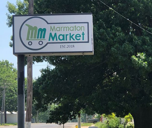 Marmaton Market outdoor sign