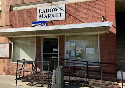 Storefront, Ladow's Market in Lebanon, Kansas