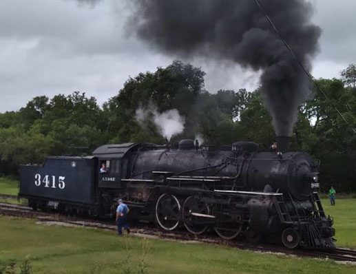 Black steam engine, Abilene and Smoky Valley Railroad