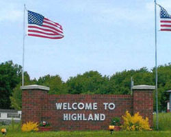 Highland sign