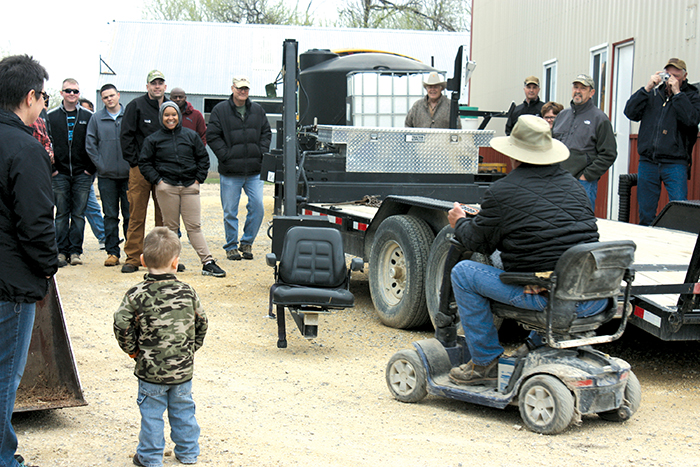 Among the services the Kansas AgrAbility Project helps to coordinate is assisting farmers and ranchers with lift chair technology so they can access their farming equipment.