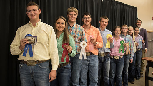 Top 10 with ribbons, Kansas 4-H Livestock Sweepstakes Top 10 with ribbons, Kansas 4-H Livestock Sweepstakes