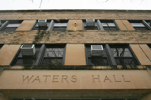 building front, Waters Hall