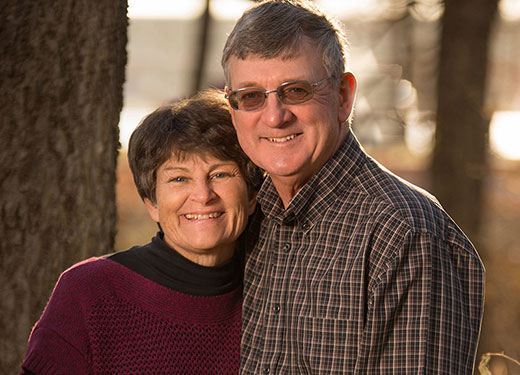 Woman and man portrait, Sara and David Combes
