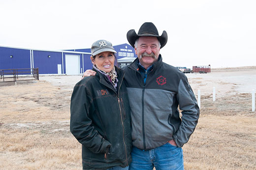 Eva and Mark Gardiner, standing near family business in Ashland, Kansas Eva and Mark Gardiner, standing near family business in Ashland, Kansas